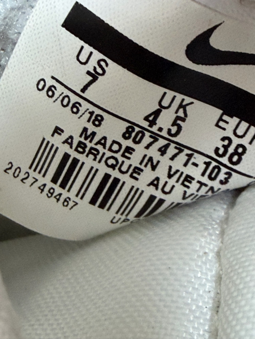 Nike Classic Cortez Leather Forrest Gump White Red Blue Women Size 7 - Picture 9 of 9